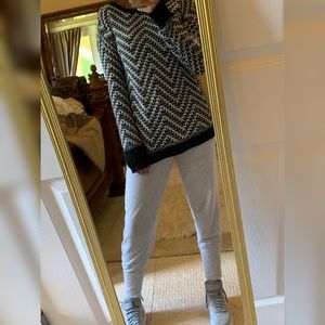 black & white sweater